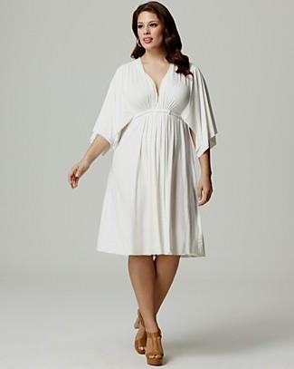 simple white dress plus size