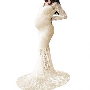 White Long Maxi Dress For Pregnant Women