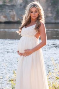 White Maternity Dress For Plus Size