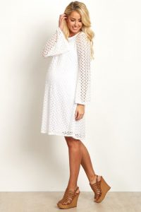 White Maternity Dress In XL