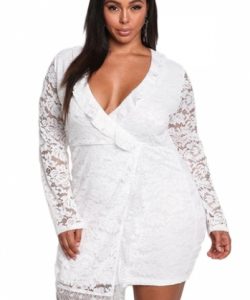 White Party Dress With Full Sleeve