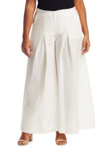 White Plus Size Linen Pants
