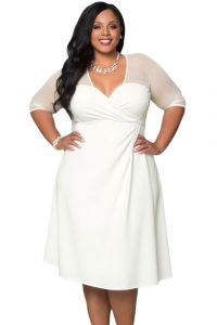 White Wrap Dress In XL