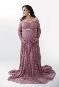 Extra Large Maternity Lace Gown
