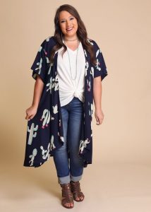 Floral Kimono Plus Size