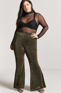 Knit & Flare Pants In Plus Size