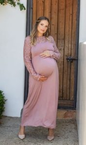 Lace Plus Size Maxi Maternity Dress