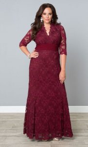 Maxi Lace Dress In Plus Size
