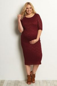 Plus Size Lace Maternity Dress