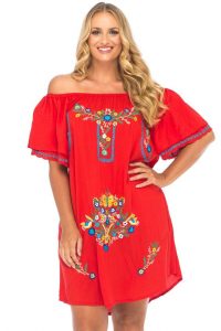 Embroidered Mexican Dress 5X