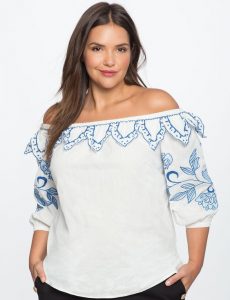 Embroidered Top In XL