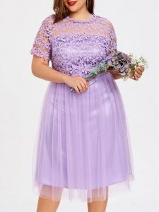 Light Purple Plus Size Dress
