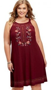 Mexican Embroidered Dress Plus Sized