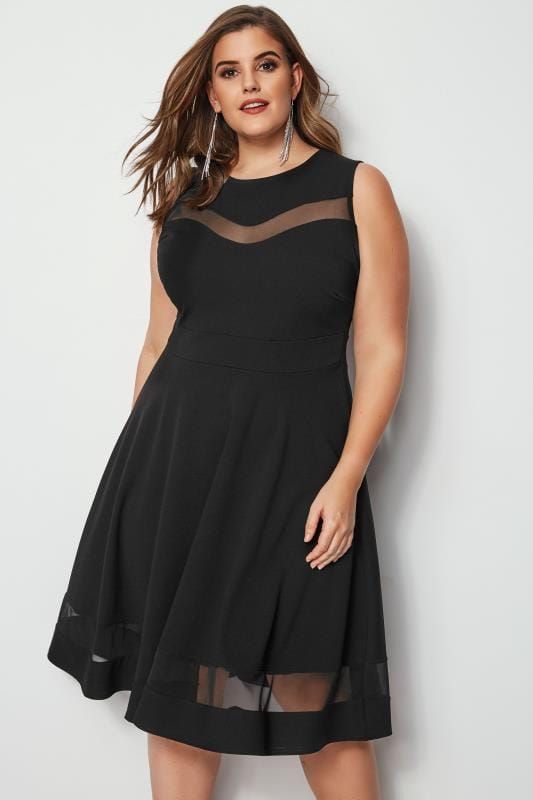 Plus Size Black Skater Dress – Attire Plus Size