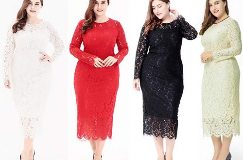 Plus Size Lace Dress With Sleeves