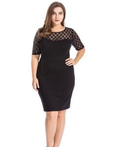 Plus Size Sheath Dress With Sleeves