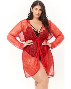 Red Lace Robe 5X