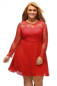 Red Skater Dress Plus Size