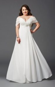 White Homecoming Dress In Plus Size