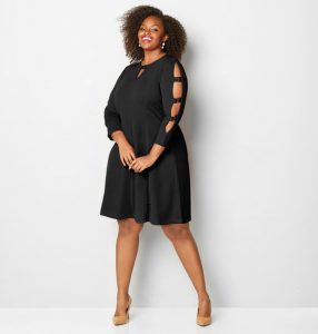 Women's Black Sheath Dress Plus Size