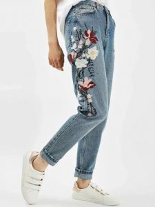 Women's Plus Size Embroidered Jeans
