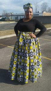 African Print Plus Size Maxi Skirt