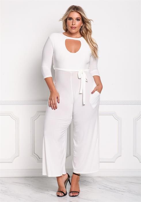 All White Plus Size Jumpsuit – Attire Plus Size
