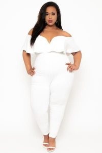 All White Plus Sized Jumpsuit