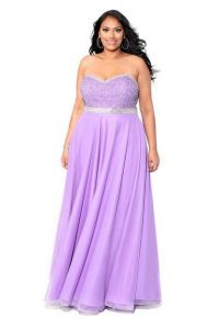 Bridesmaid Plus Size Lavender Dress