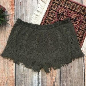 Crochet Lace Shorts Plus Size