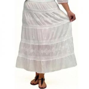 Embroidered Plus Size Peasant Skirts