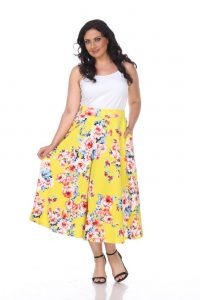 Floral Skirt Plus Size