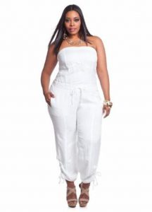 Full White Plus Size Jumpsuit