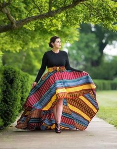 High Low African Print Skirt 4x