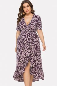 Leopard Print Dress Plus Size