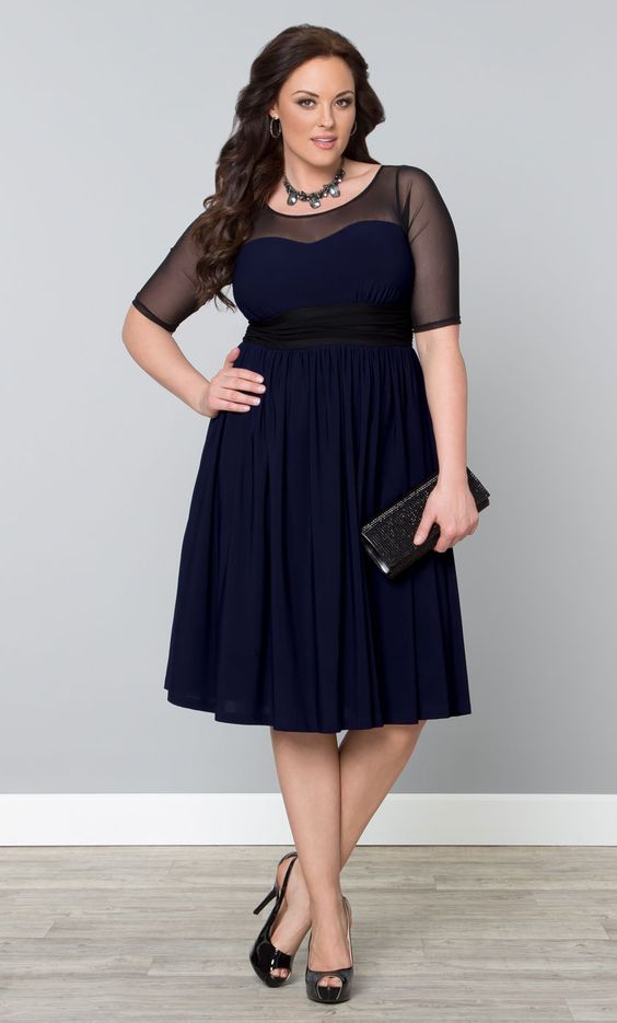 Plus Size Fit And Flare Cocktail Dress – Attire Plus Size
