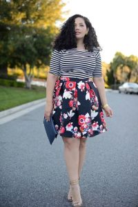 Plus Size Floral Skirts