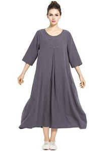Plus Size Linen Maxi Dress