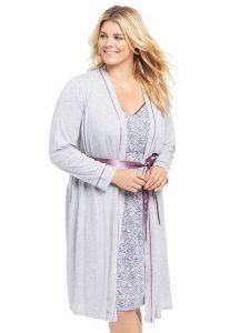 Plus Size Nursing Gown And Robe Set