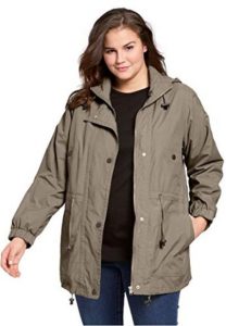 Plus Size Rain Jacket With Hood