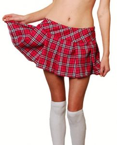 Plus Size Schoolgirl Mini Skirt