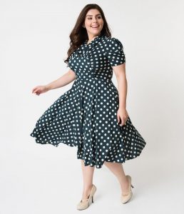 Vintage Inspired Plus Size Swing Dress