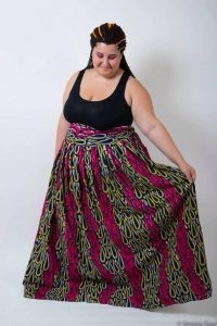 Women's Plus Size African Print Maxi Skirt