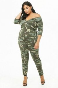 Women's Plus Size Camouflage Jumpsuit