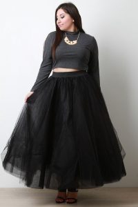 Black Maxi Tulle Skirt