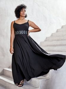 Black Plus Size Flowy Maxi Dress