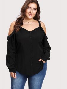Black Plus Size Summer Shirts
