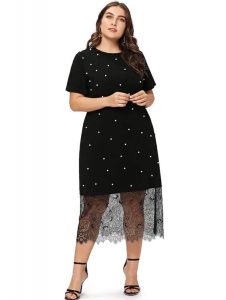 Black Plus Size T-shirt Dress