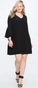 Black Shift Dress With Sleeves