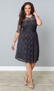 Gray Semi Formal Dresses Plus Size